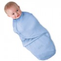 Summer Infant SwaddleMe MicroFleece 初生至3個月嬰兒抓毛包巾包被 1件裝 粉藍