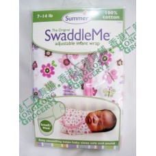 Summer Infant SwaddleMe Cotton 初生至3個月嬰兒BB 純棉包巾包被 1件裝 粉紅