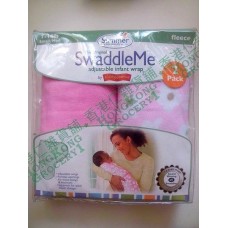 Summer Infant SwaddleMe MicroFleece 初生至3個月嬰兒抓毛包巾包被 2件優惠套裝 粉紅 